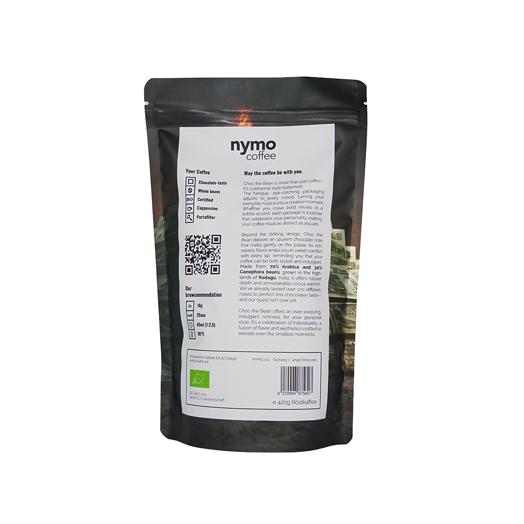 Burnt Tender - Bio Kaffee ganze Bohnen 420g, Arabica Robusta Blend, dunkle Schokolade Haselnuss