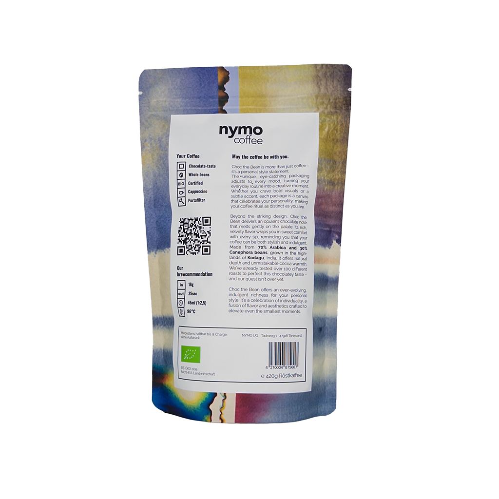 Sunwash Hush - Bio Kaffee ganze Bohnen 420g, Arabica Robusta Blend, dunkle Schokolade Haselnuss