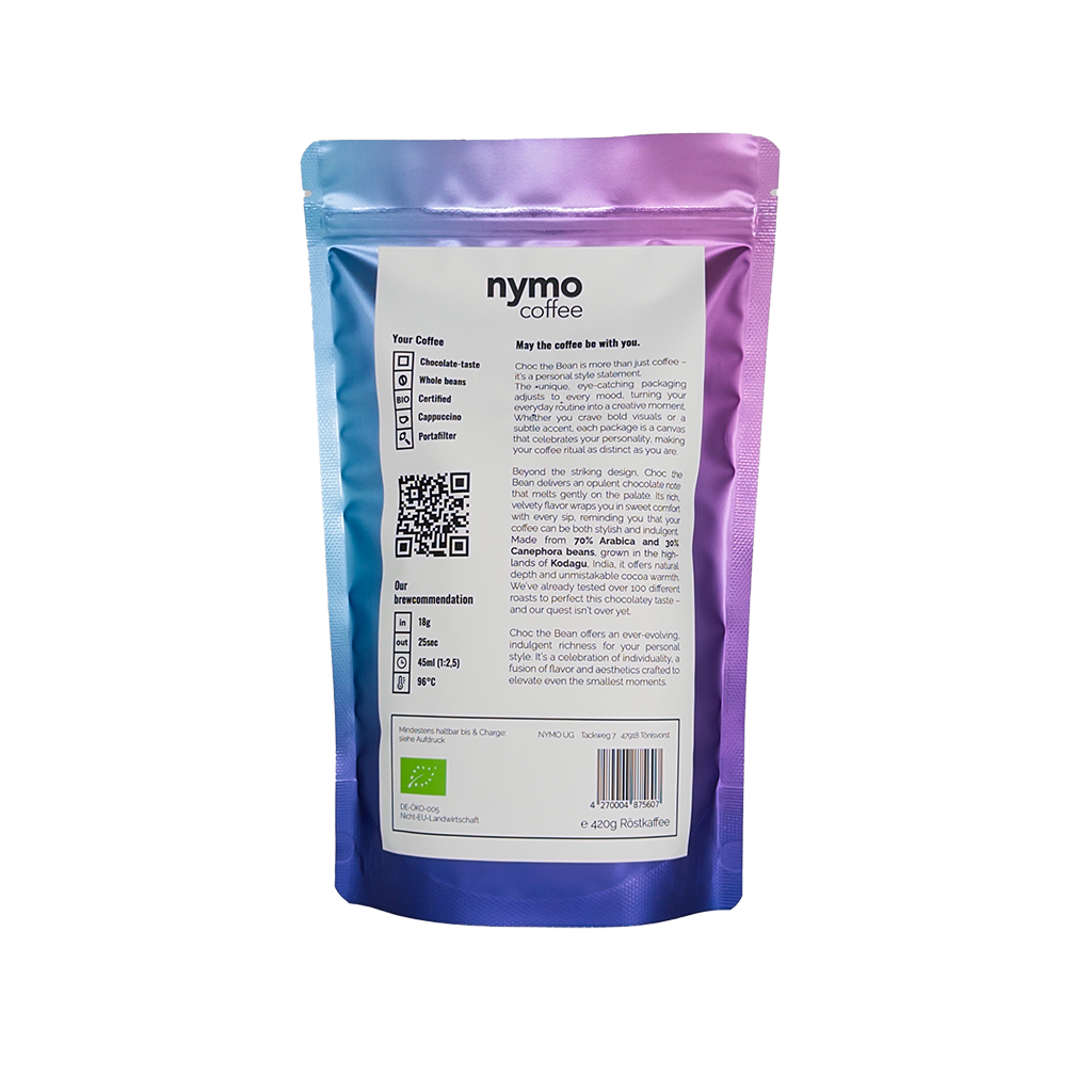 Driftlight - Bio Kaffee ganze Bohnen 420g, Arabica Robusta Blend, dunkle Schokolade Haselnuss