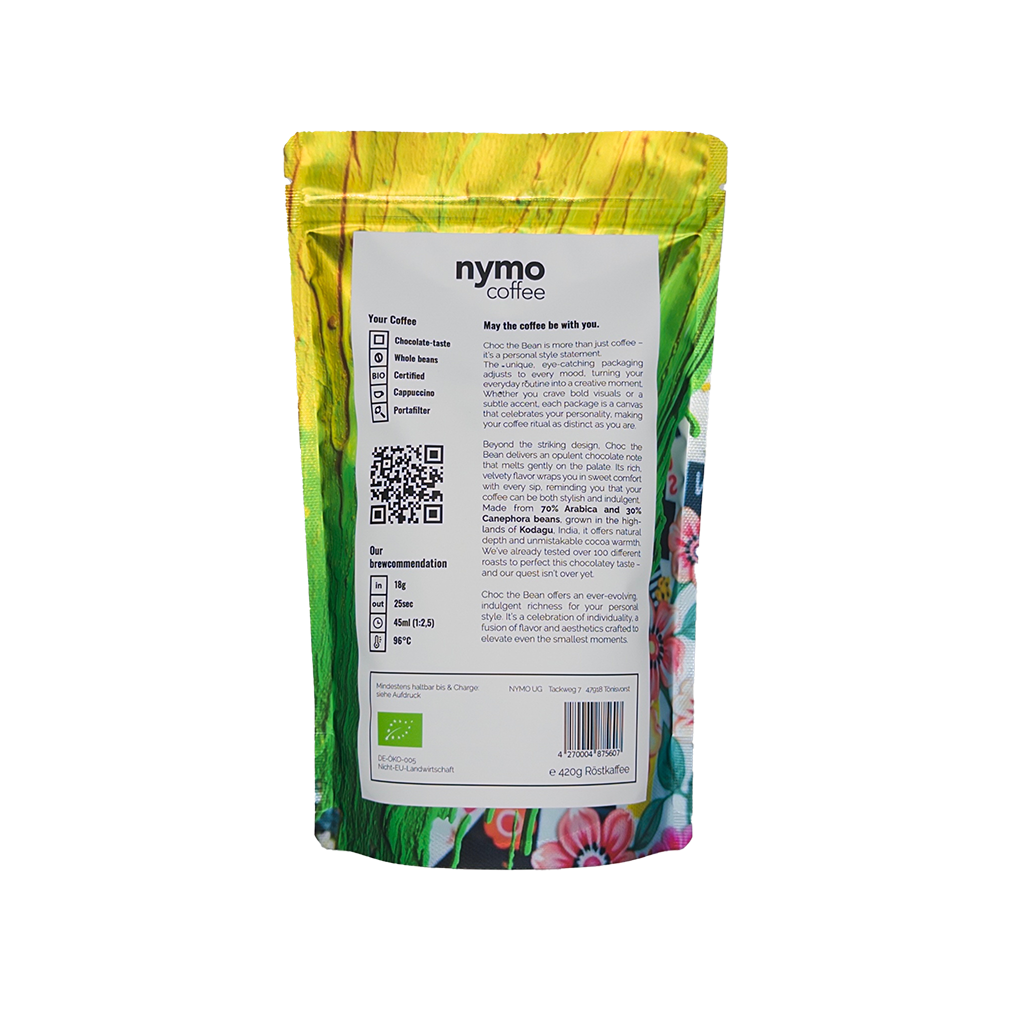 Neon Pastel - Bio Kaffee ganze Bohnen 420g, Arabica Robusta Blend, dunkle Schokolade Haselnuss